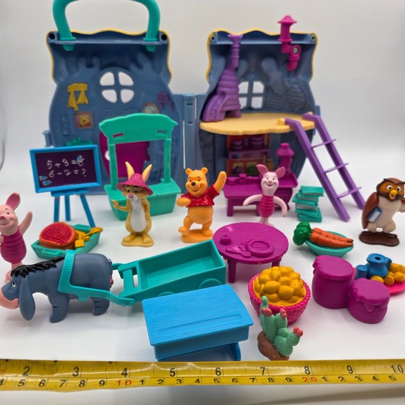 Vintage Winnie the Pooh honey pot carry and play set and friends playhouse fun - Picture 4 of 5